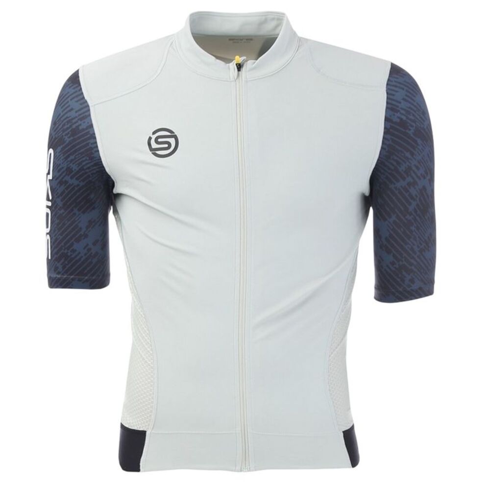 Skins Mens Elite Mock Neck Cycling Top / Blue/White